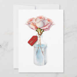 Floral rozen moederdag feestdagenkaart