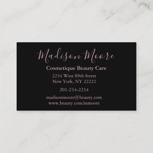 Floral Rozen Name/Business Inscripting Visitekaartje (Achterkant)