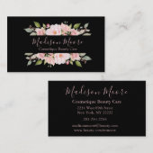 Floral Rozen Name/Business Inscripting Visitekaartje (Voorkant / Achterkant)