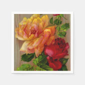 Floral Rozen papier servetten (Voorkant)