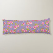  Floral Rozen Roze Paars Patroon Lichaamskussen (Achterkant)