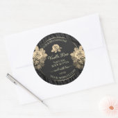 Floral Rozen Rustic Black Tree Bark Product Labels (Envelop)