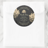 Floral Rozen Rustic Black Tree Bark Product Labels (Tas)