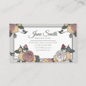 Floral Rozen  Visitekaartje (Achterkant)