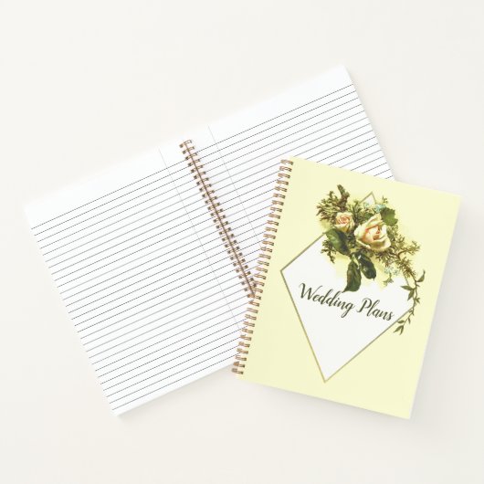  Floral Rozen Wedding Planner Notitieboek (Binnen)