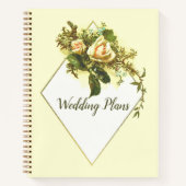  Floral Rozen Wedding Planner Notitieboek (Voorkant)