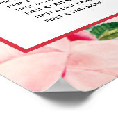  Floral Rozen Wedding Seating Chart Poster (Hoek)