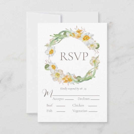 Floral RSVP (Voorkant)