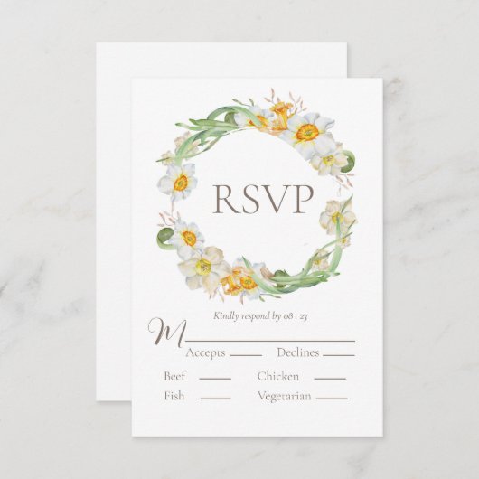 Floral RSVP (Voorkant / Achterkant)