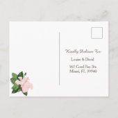 Floral RSVP Briefkaart met White Hibiscus (Achterkant)