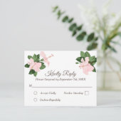 Floral RSVP Briefkaart met White Hibiscus (Staand voorkant)