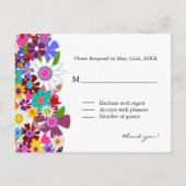 Floral RSVP Briefkaarten (Achterkant)