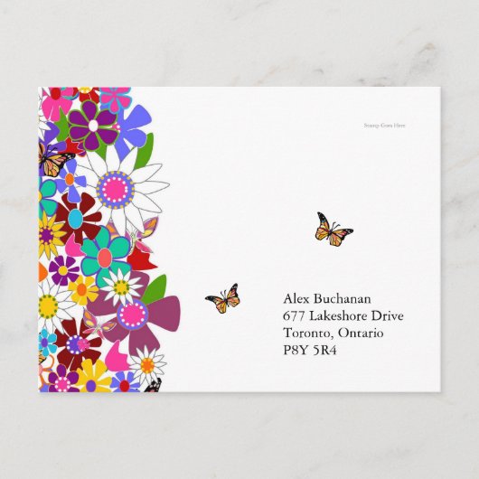 Floral RSVP Briefkaarten (Voorkant)