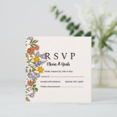Floral RSVP Card  (Staand voorkant)