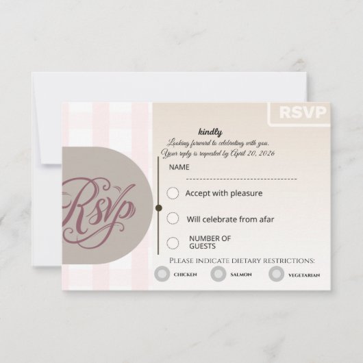 Floral RSVP Card | Custom Wedding Reply Card (Voorkant)