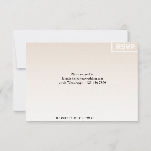 Floral RSVP Card | Custom Wedding Reply Card Kaartje (Achterkant)