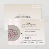 Floral RSVP Card | Custom Wedding Reply Card Kaartje (Voorkant / Achterkant)
