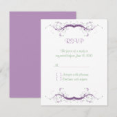 Floral RSVP-kaart RSVP Kaartje (Voorkant / Achterkant)