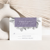  Floral RSVP-kaart | Violet RSVP Kaartje