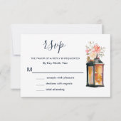 Floral RSVP Kaartje (Achterkant)