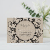 Floral RSVP op schoot Kaartje (Staand voorkant)