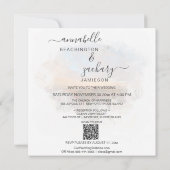 ** FLORAL + RSVP - QR RAINBOW AR11 STRAND BRUILOFT KAART (Achterkant)