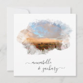 ** FLORAL + RSVP - QR RAINBOW AR11 STRAND BRUILOFT KAART (Voorkant)