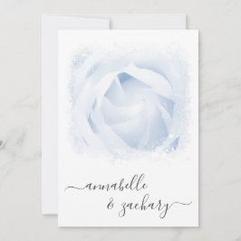 *~* Floral RSVP + QR Roos AR8 Huwelijksuitnodiging Kaart