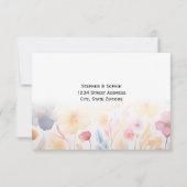 Floral RSVP Respons Huwelijk Kaart (Achterkant)