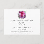 *~* Floral RSVP Website AR1 Huwelijk RSVP Informatiekaartje (Achterkant)