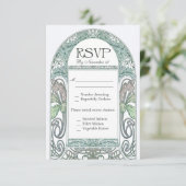  Floral RSVP Wedding Cards IV Kaartje (Staand voorkant)