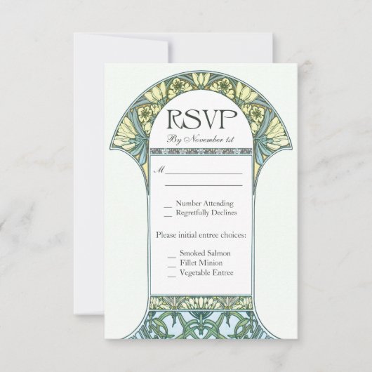  Floral RSVP Wedding Cards VII (Voorkant)