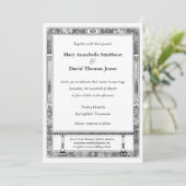 Floral RSVP Wedding Invitation Kaart (Staand voorkant)