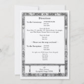 Floral RSVP Wedding Invitation with Directions Kaart (Achterkant)