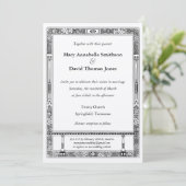 Floral RSVP Wedding Invitation with Directions Kaart (Staand voorkant)