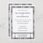 Floral RSVP Wedding Invitation with Directions Kaart (Voorkant / Achterkant)