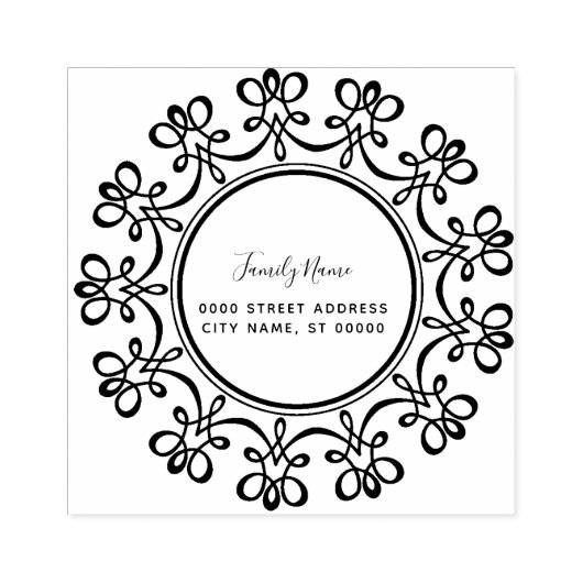 Floral Rubber Stamp Rubberstempel (Afrduk)