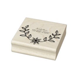 Floral Rubber Stamp Rubberstempel