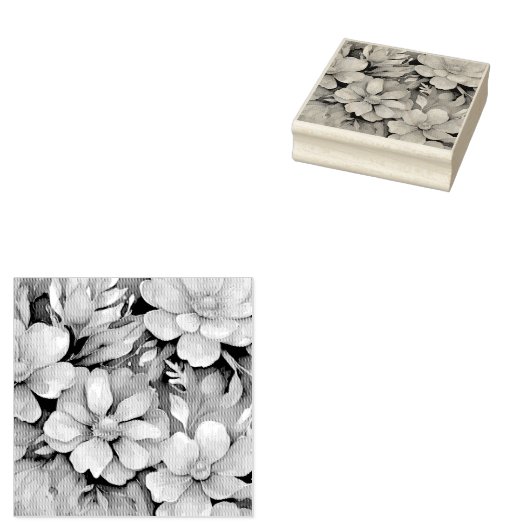 Floral Rubber Stamp Rubberstempel (Gestempeld)
