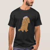 Floral Ruby Cavalier King Charles Spaniel Cavie Mo T-shirt (Voorkant)
