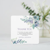 Floral Rusric Waterverf Funeral Bedankt Kaart (Staand voorkant)