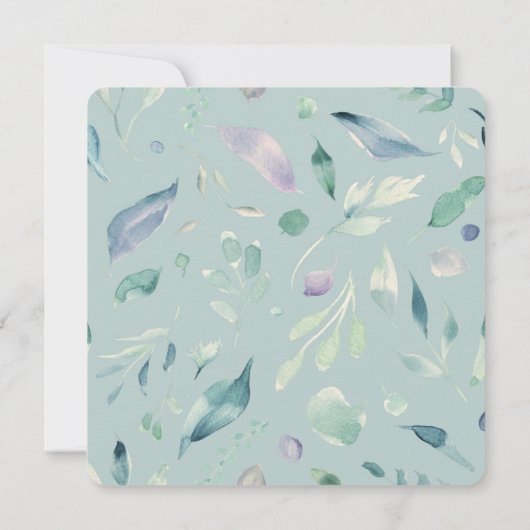 Floral Rusric Waterverf Funeral Bedankt Kaart (Achterkant)