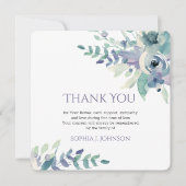 Floral Rusric Waterverf Funeral Bedankt Kaart (Voorkant)