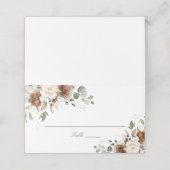 Floral Rust Cream Greenery Elegant Herfst Place Ca Plaatskaartje (Buitenkant ongevouwen)