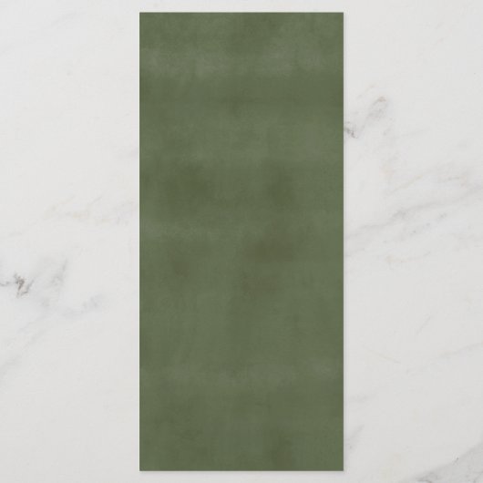 Floral Rust Cream Greenery Eucalyptus Wedding Menu (Achterkant)