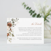 Floral Rust Cream Greenery Herfst - Invoegen Kaart (Staand voorkant)