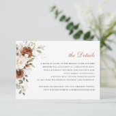 Floral Rust Cream Greenery Herfst - Invoegen Kaart (Staand voorkant)