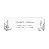 Floral Rust Greenery Cream Return Address Label (Voorkant)