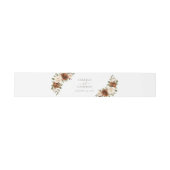 Floral Rust Greenery Peach Elegant Wedding Uitnodigingen Wikkel (Vlak)