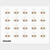 Floral Rust Greenery Peach Envelope Sticker (Vel)